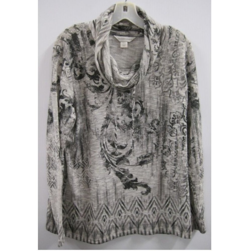 Christopher & Banks Thermal Cowl Sweater L EUC